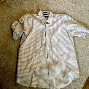 Dockers Short Sleeve Plaid Dress Shirt